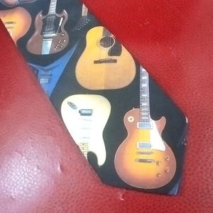 Vintage Ralph Martin Guitar II Tie EUC